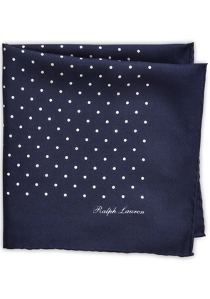 Ralph Lauren Purple Label polka dot silk pocket square - Blue