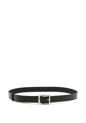 Montblanc square-buckle leather belt - Black