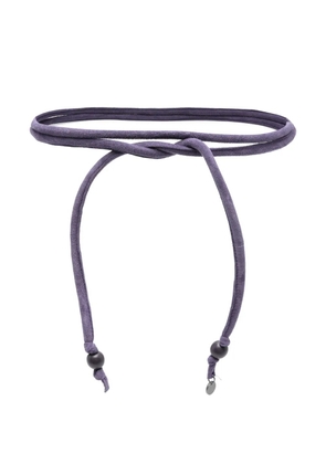 Niu suede-tie beaded belt - Blue