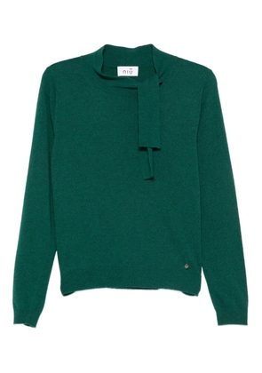Niu tie-neck sweater - Green