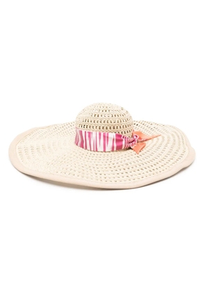 Missoni scarf-detail interwoven sun hat - Neutrals