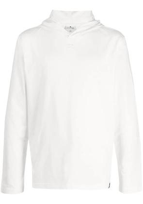 Courrèges logo-embroidered hoodie - White
