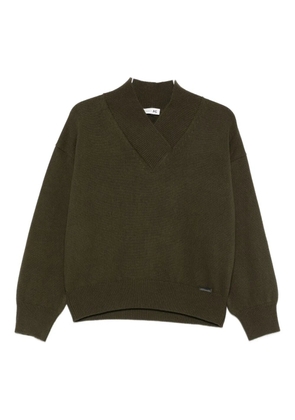 Manzoni 24 overlapping v-neck sweater - Green