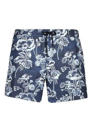COMMAS floral-print swim shorts - Blue