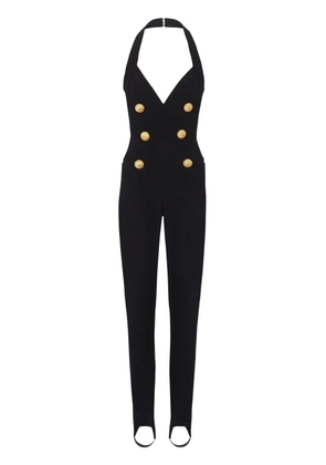Balmain halterneck crepe jumpsuit - Black
