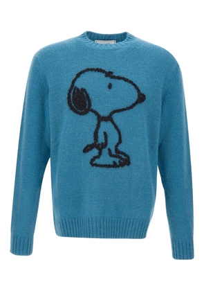 Iceberg Snoopy-embroidered crew-neck sweater - Blue