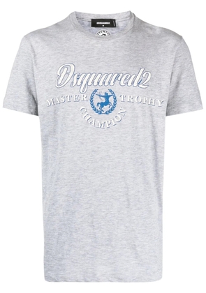DSQUARED2 logo-print cotton-blend T-shirt - Grey