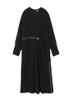 Undercover zip-detail ring-embellished dress - Black