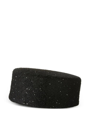 Maison Michel sequin-embellished wool-felt hat - Black