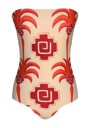 Johanna Ortiz Alta Mar palm-tree swimsuit - Neutrals