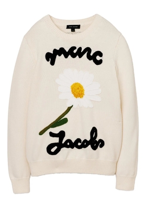 Marc Jacobs daisy-jacquard crew-neck sweater - Neutrals