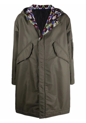 Valentino Garavani Optical-print parka coat - Green
