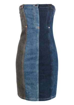 MOSCHINO JEANS layered-design denim dress - Blue