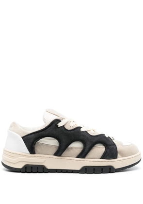 SANTHA two-tone panelled suede sneakers - Neutrals