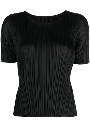 Pleats Please Issey Miyake plissé short-sleeve T-shirt - Black