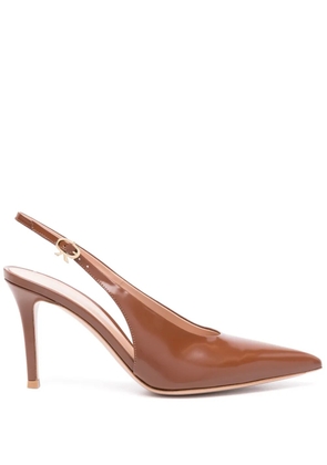 Gianvito Rossi Robbie 85mm slingback pumps - Brown