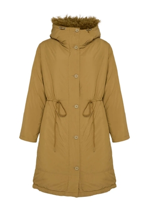 Yves Salomon lambskin-trim parka - Brown