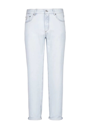 Brunello Cucinelli logo-patch jeans - Blue