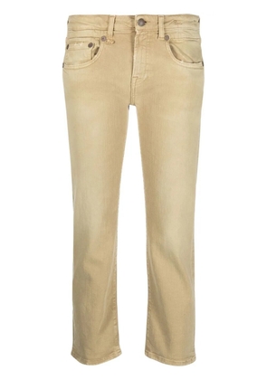 R13 Boy low-rise cropped jeans - Neutrals