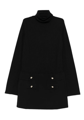 Maje ribbed high-neck dress - Black