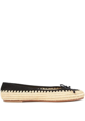Paloma Barceló Tina leather flats - Black