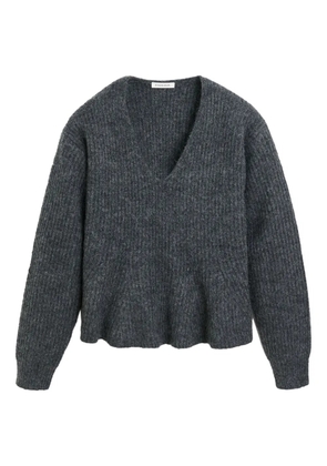 By Malene Birger Cova ribbed V-neck sweater - Grey