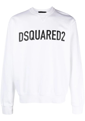 DSQUARED2 logo-print cotton sweatshirt - White