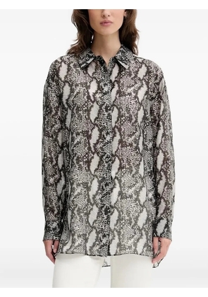 IRO ALOUNE snakeskin print shirt - Black
