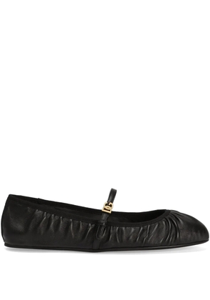 Dolce & Gabbana leather ballet flats - Black