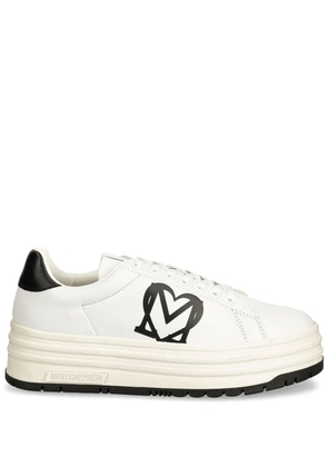Love Moschino logo-print trainers - White