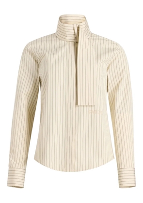 Patou pinstripe scarf-collar blouse - Neutrals