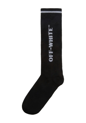 Off-White intarsia-knit logo socks - Black