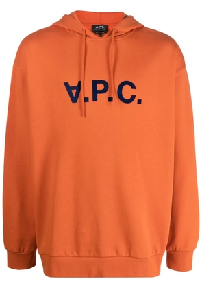 A.P.C. V.P.C. logo-print hoodie - Orange