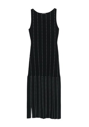 SANDRO pearl-embellished sleeveless dress - Black