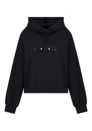 Armani Exchange crystal-embellished hoodie - Black