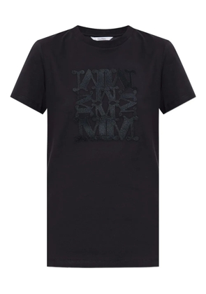 Max Mara Bravo logo-embroidered cotton T-shirt - Black