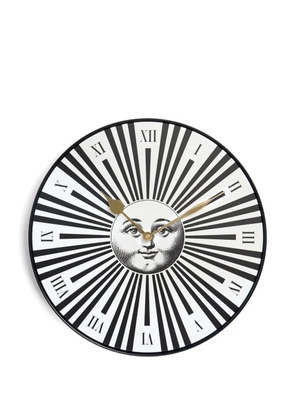 Fornasetti sun-motif wall clock - Black