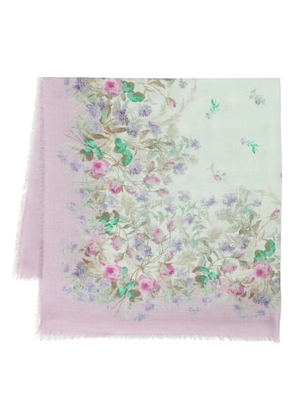 La DoubleJ floral-print scarf - Green