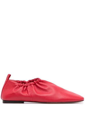 3.1 Phillip Lim ruched-details leather slippers - Red
