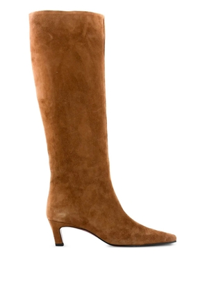 Paul Warmer heeled suede boots - Brown