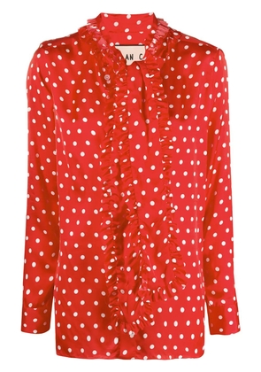 Plan C polka dot-print blouse - Red