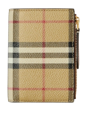 Burberry small check-print bi-fold wallet - Neutrals