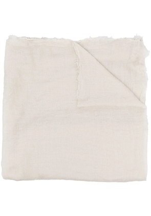 Rick Owens frayed cashmere-silk scarf - Neutrals