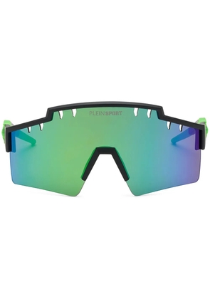 Plein Sport shield-frame mirrored sunglasses - Blue