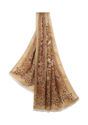 ETRO jacquard-paisley scarf - Neutrals