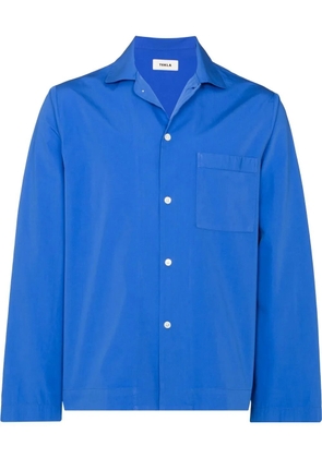 TEKLA organic cotton pajama shirt - Blue
