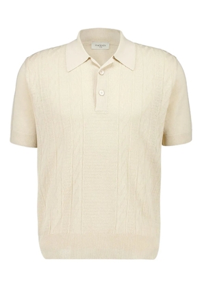 Piacenza Cashmere cable-knit polo shirt - Neutrals