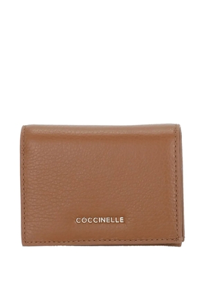 Coccinelle textured fold wallet - Brown