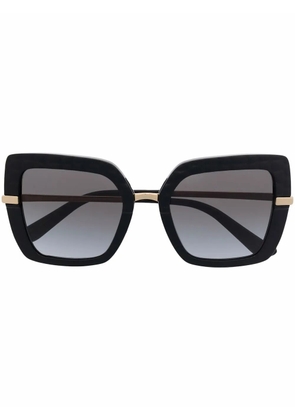 Dolce & Gabbana Eyewear embossed square-frame sunglasses - Black