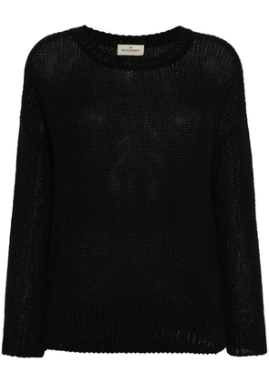 Bruno Manetti chunky-knit crew-neck jumper - Black